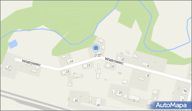 Wiatrowiec, Wiatrowiec, 12a, mapa Wiatrowiec