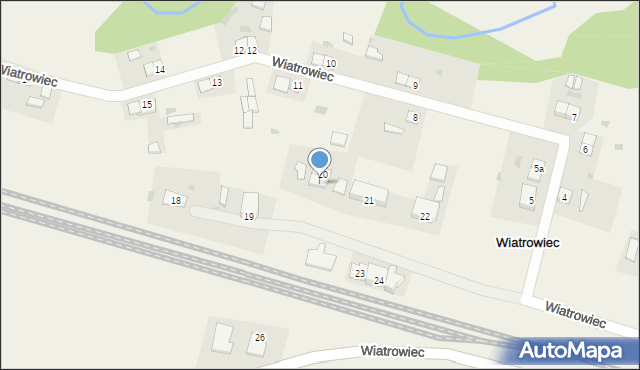 Wiatrowiec, Wiatrowiec, 20a, mapa Wiatrowiec