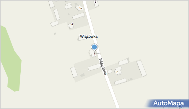 Wiązówka, Wiązówka, 1, mapa Wiązówka