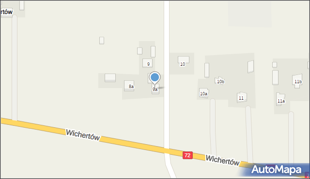 Wichertów, Wichertów, 9a, mapa Wichertów