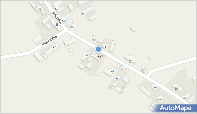 Wichów, Wichów, 25a, mapa Wichów