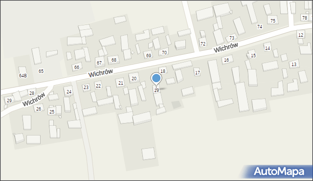 Wichrów, Wichrów, 19, mapa Wichrów