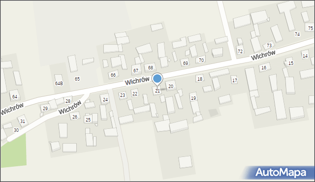 Wichrów, Wichrów, 21, mapa Wichrów