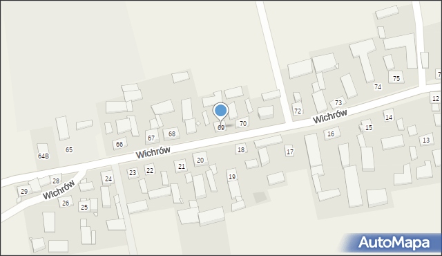 Wichrów, Wichrów, 69, mapa Wichrów