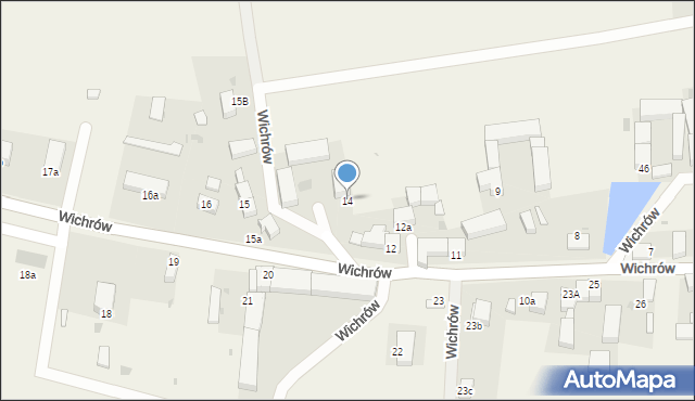 Wichrów, Wichrów, 14, mapa Wichrów