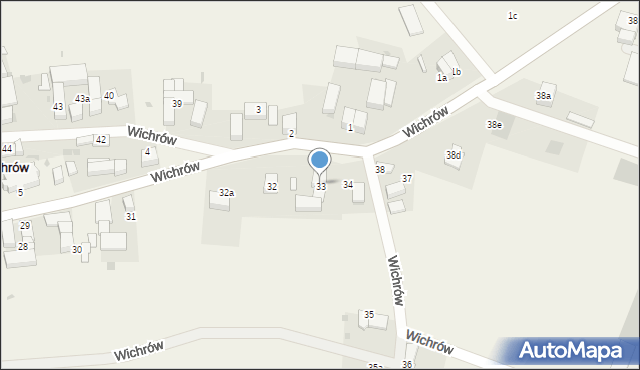 Wichrów, Wichrów, 33, mapa Wichrów