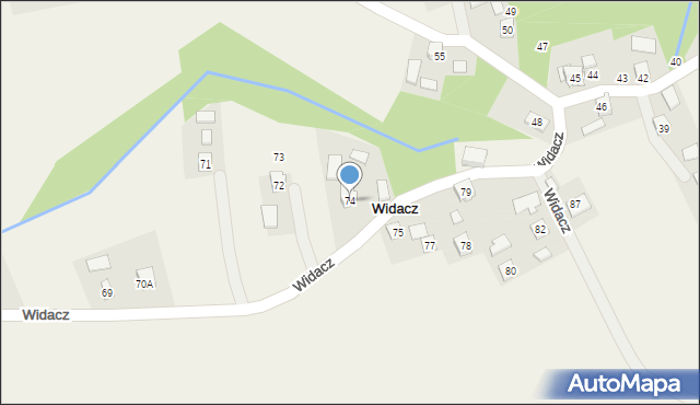 Widacz, Widacz, 74, mapa Widacz