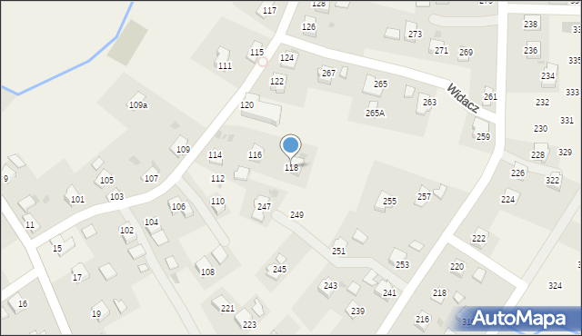 Widacz, Widacz, 118, mapa Widacz
