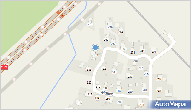 Widacz, Widacz, 133, mapa Widacz