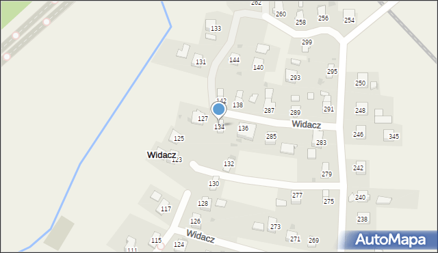 Widacz, Widacz, 134, mapa Widacz