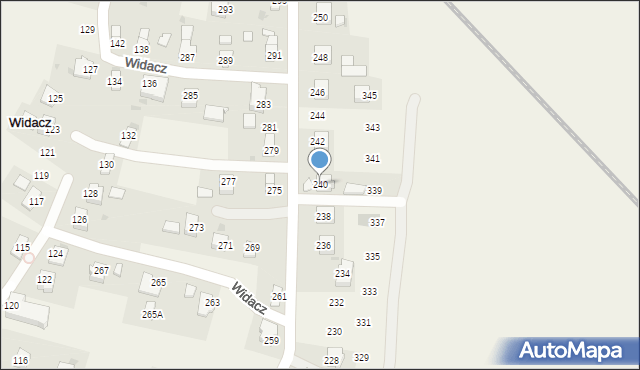 Widacz, Widacz, 240, mapa Widacz