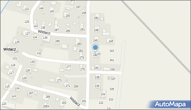 Widacz, Widacz, 242, mapa Widacz