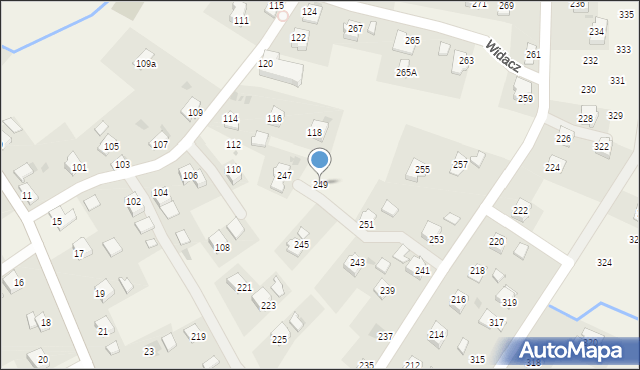 Widacz, Widacz, 249, mapa Widacz