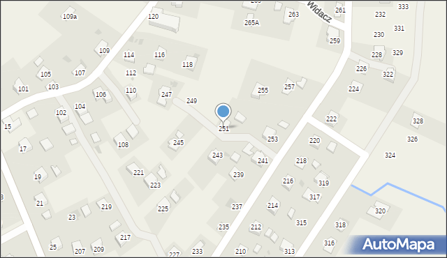 Widacz, Widacz, 251, mapa Widacz