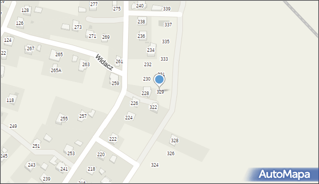 Widacz, Widacz, 329, mapa Widacz