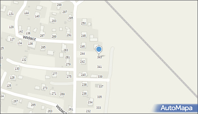 Widacz, Widacz, 343, mapa Widacz
