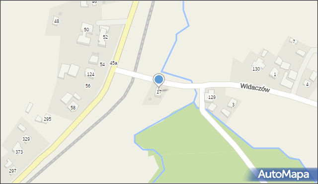 Widaczów, Widaczów, 17, mapa Widaczów