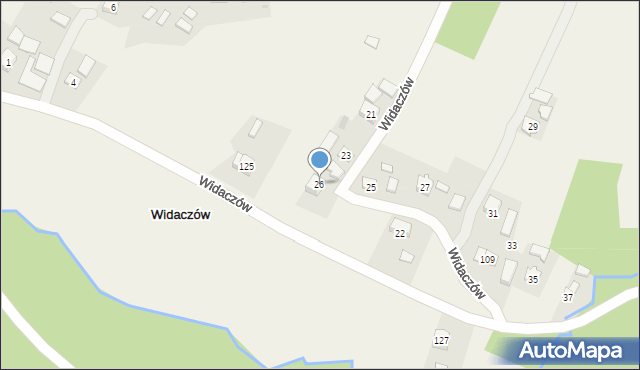 Widaczów, Widaczów, 26, mapa Widaczów