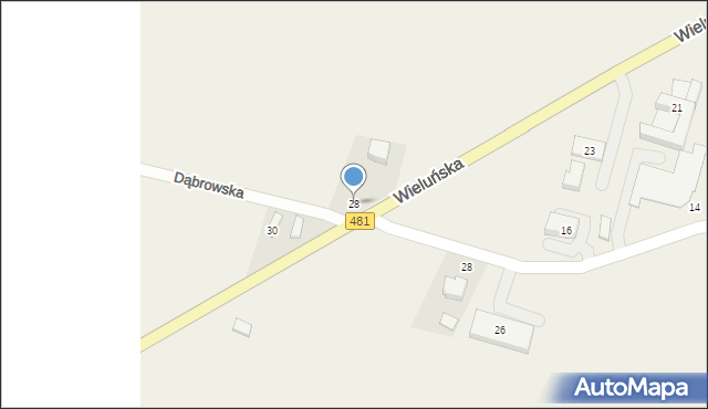 Widawa, Wieluńska, 28, mapa Widawa