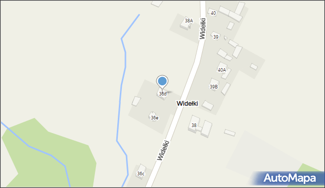 Widełki, Widełki, 36d, mapa Widełki