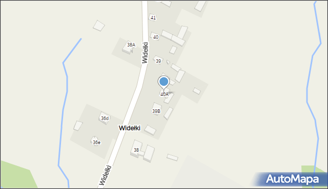 Widełki, Widełki, 40A, mapa Widełki