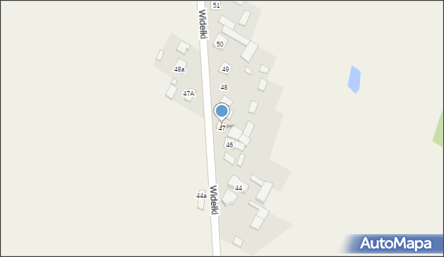 Widełki, Widełki, 47, mapa Widełki