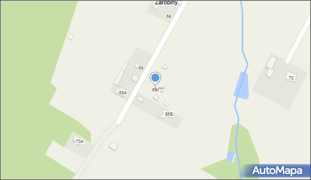 Widełki, Widełki, 69c, mapa Widełki