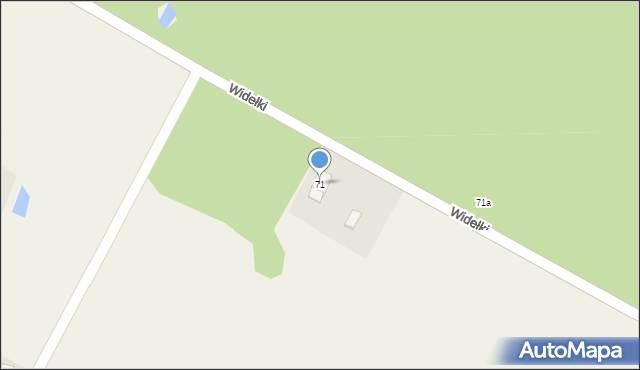 Widełki, Widełki, 71, mapa Widełki