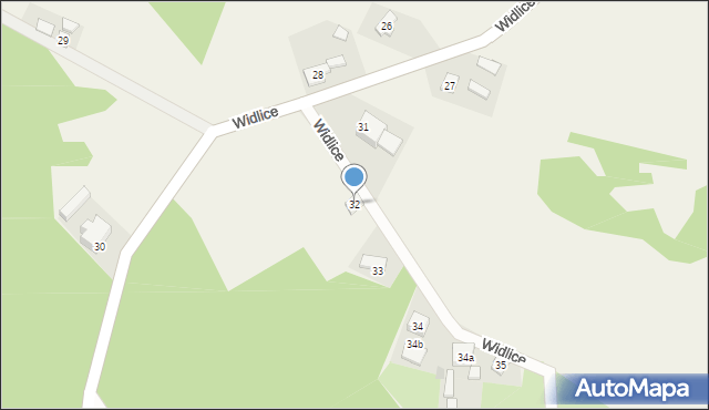Widlice, Widlice, 32, mapa Widlice