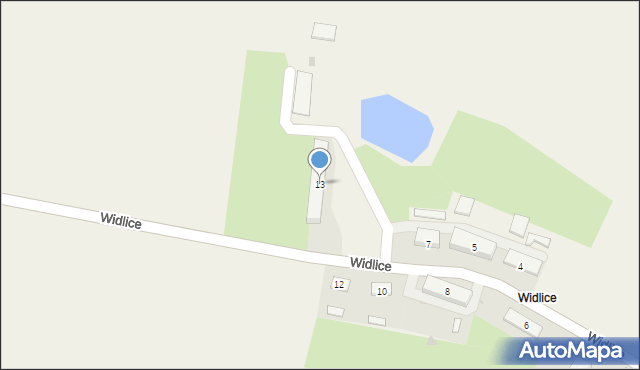Widlice, Widlice, 13, mapa Widlice