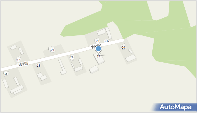 Widły, Widły, 24, mapa Widły