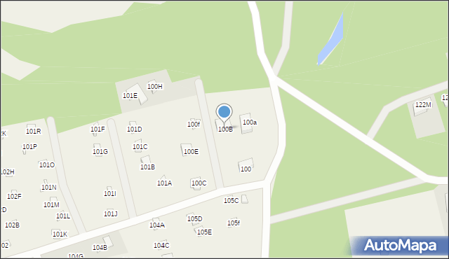 Widna Góra, Widna Góra, 100B, mapa Widna Góra