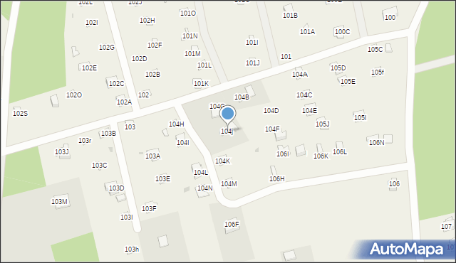 Widna Góra, Widna Góra, 104j, mapa Widna Góra