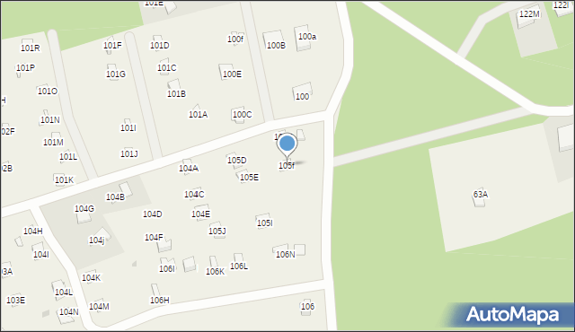 Widna Góra, Widna Góra, 105f, mapa Widna Góra