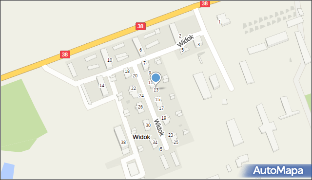 Widok, Widok, 13, mapa Widok