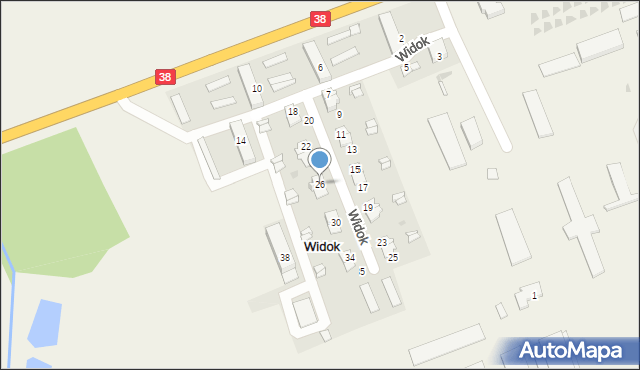 Widok, Widok, 26, mapa Widok