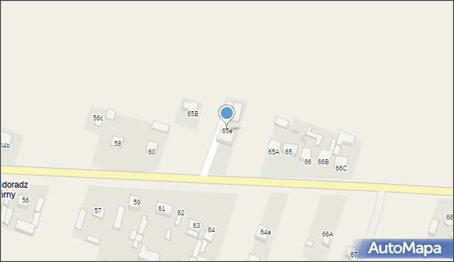 Widoradz, Widoradz, 65e, mapa Widoradz