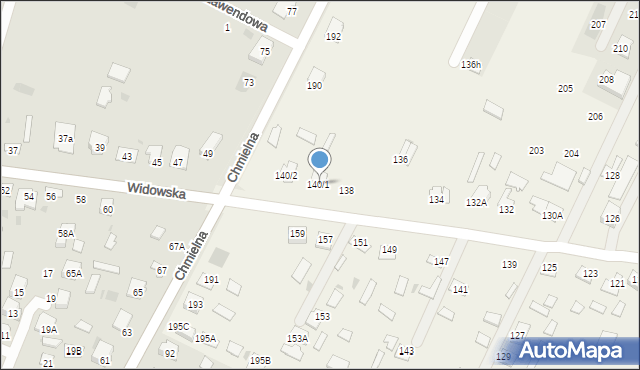 Widowo, Widowo, 140/1, mapa Widowo