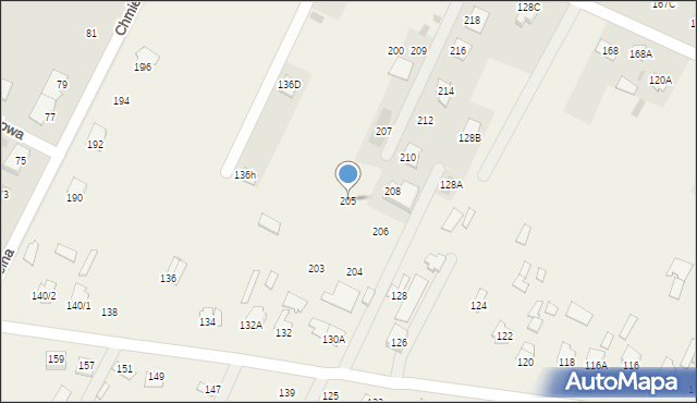 Widowo, Widowo, 205, mapa Widowo