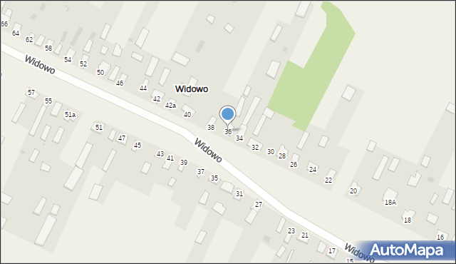 Widowo, Widowo, 36, mapa Widowo