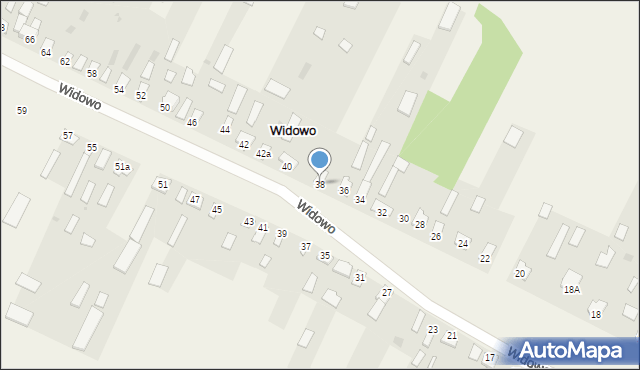 Widowo, Widowo, 38, mapa Widowo