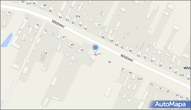 Widowo, Widowo, 61, mapa Widowo
