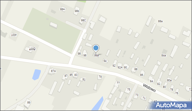 Widowo, Widowo, 94a, mapa Widowo