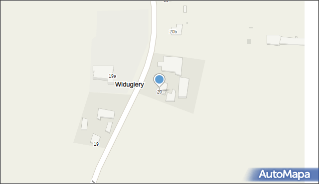 Widugiery, Widugiery, 20, mapa Widugiery