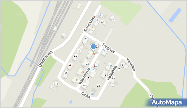 Więcbork, Wierzbowa, 18, mapa Więcbork