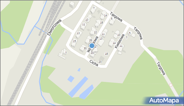 Więcbork, Wierzbowa, 21, mapa Więcbork