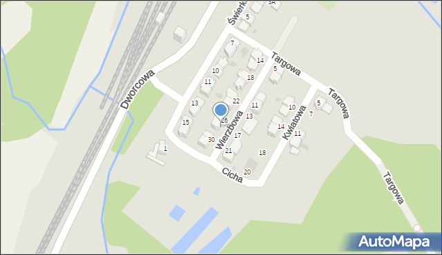 Więcbork, Wierzbowa, 28, mapa Więcbork