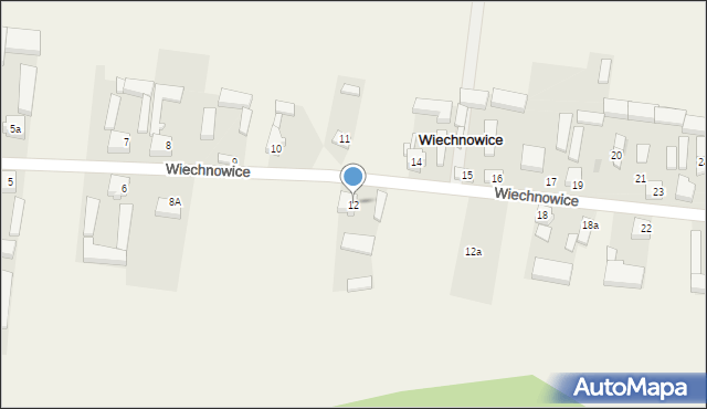 Wiechnowice, Wiechnowice, 12, mapa Wiechnowice