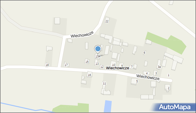 Wiechowicze, Wiechowicze, 13A, mapa Wiechowicze