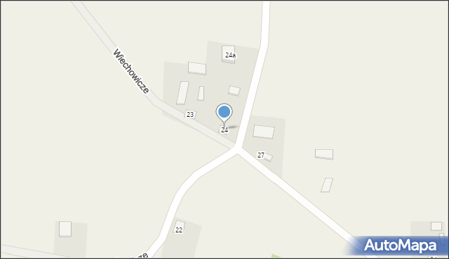 Wiechowicze, Wiechowicze, 24, mapa Wiechowicze